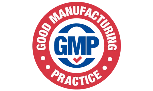 GMP certified manufacturing badge